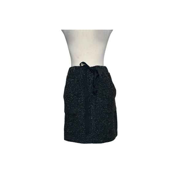 Loft gray pull on front waist tie mini skirt size LP - Picture 12 of 13